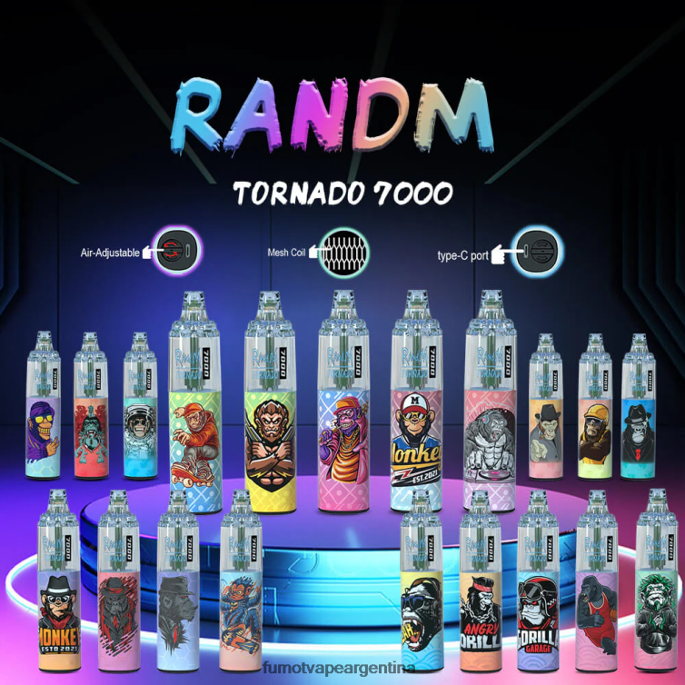 Fumot Tornado Pluma vaporizador desechable 7000 - 14 ml (1 pieza) - Fumot Discount Code estallido del hielo 2T00T79