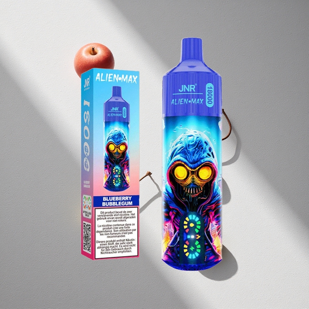 JNR Alien Max 18000 Puffs Chicle de Arándano Azul Pantalla LED Inteligente Argentina wholesale