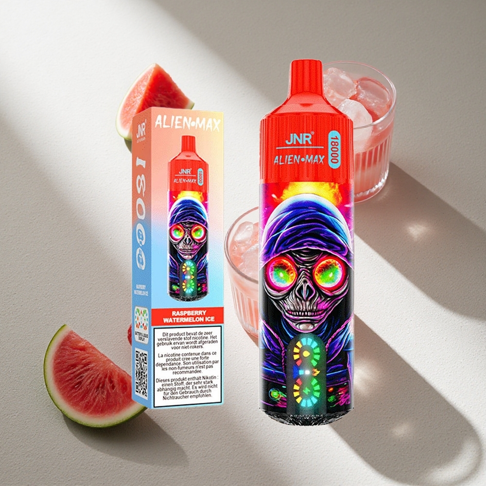 JNR Alien Max 18000 Puffs Frambuesa Sandía Helada con Pantalla LED Inteligente y Carga Rápida Type-C Argentina wholesale