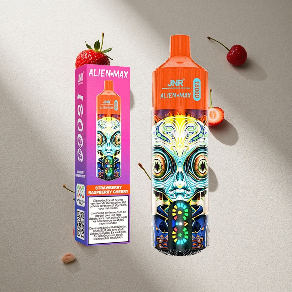 JNR Alien Max 18000 Puffs Fresa Frambuesa Cereza Pantalla LED Inteligente Argentina wholesale