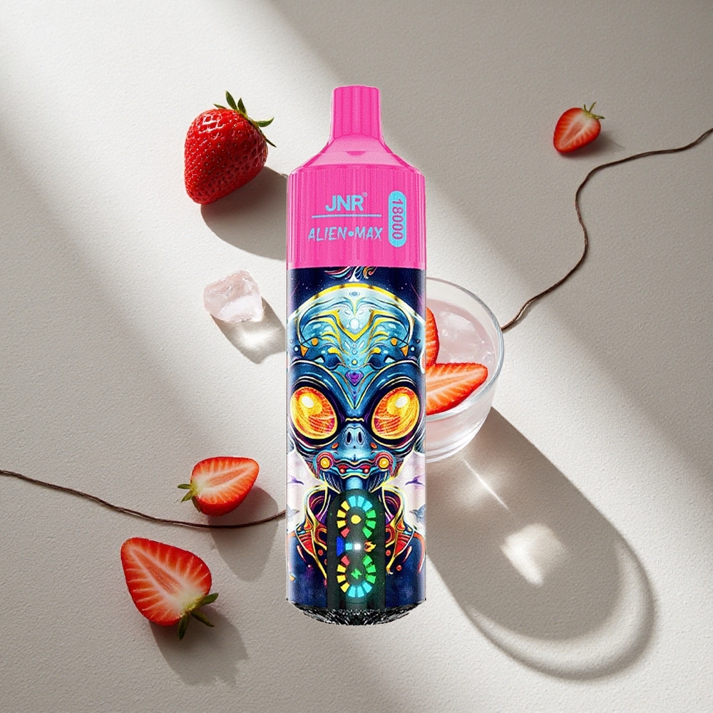 JNR Alien Max 18000 Puffs Fresa Hielo con Pantalla LED Inteligente y Carga Rápida Type-C Argentina wholesale