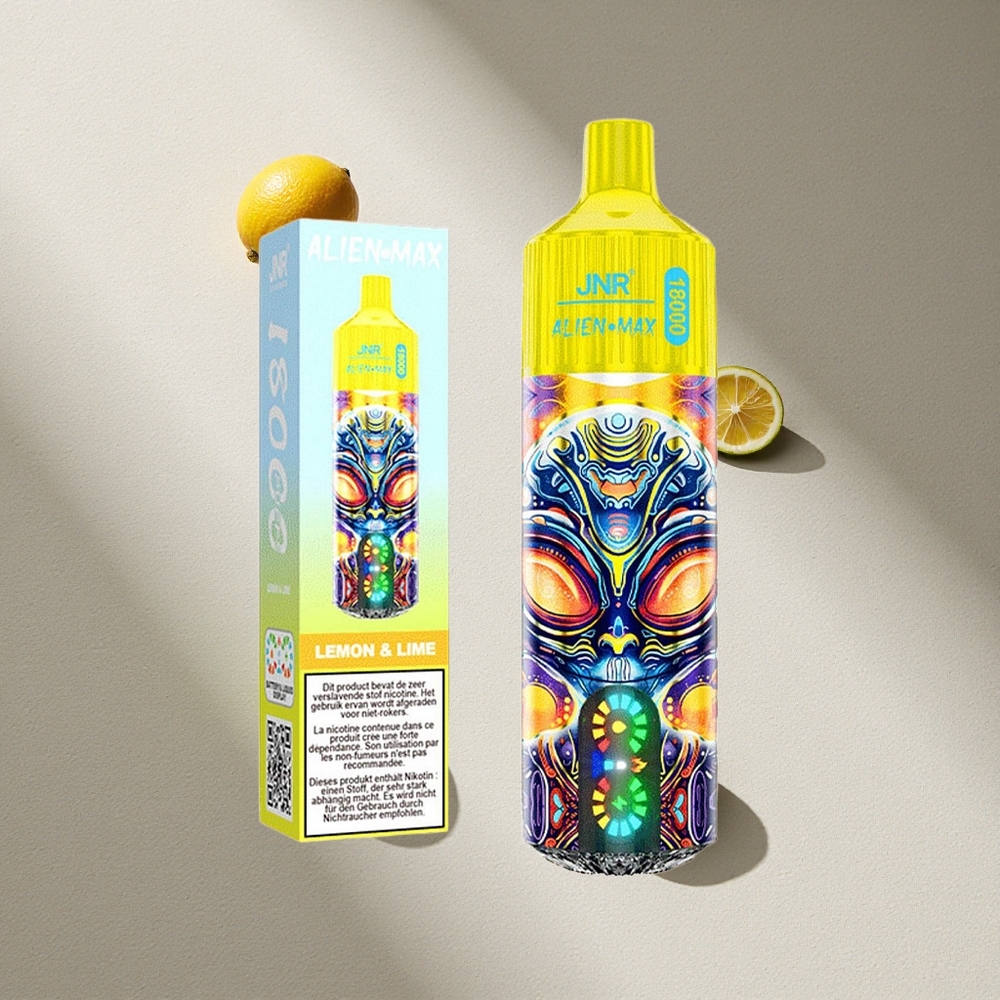 JNR Alien Max 18000 Puffs Limón & Lima con Pantalla LED Inteligente y Carga Rápida Type-C Argentina wholesale