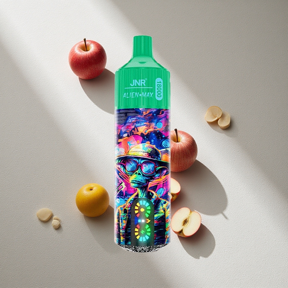 JNR Alien Max 18000 Puffs Manzana Helada con Pantalla LED Inteligente y Carga Rápida Type-C Argentina wholesale