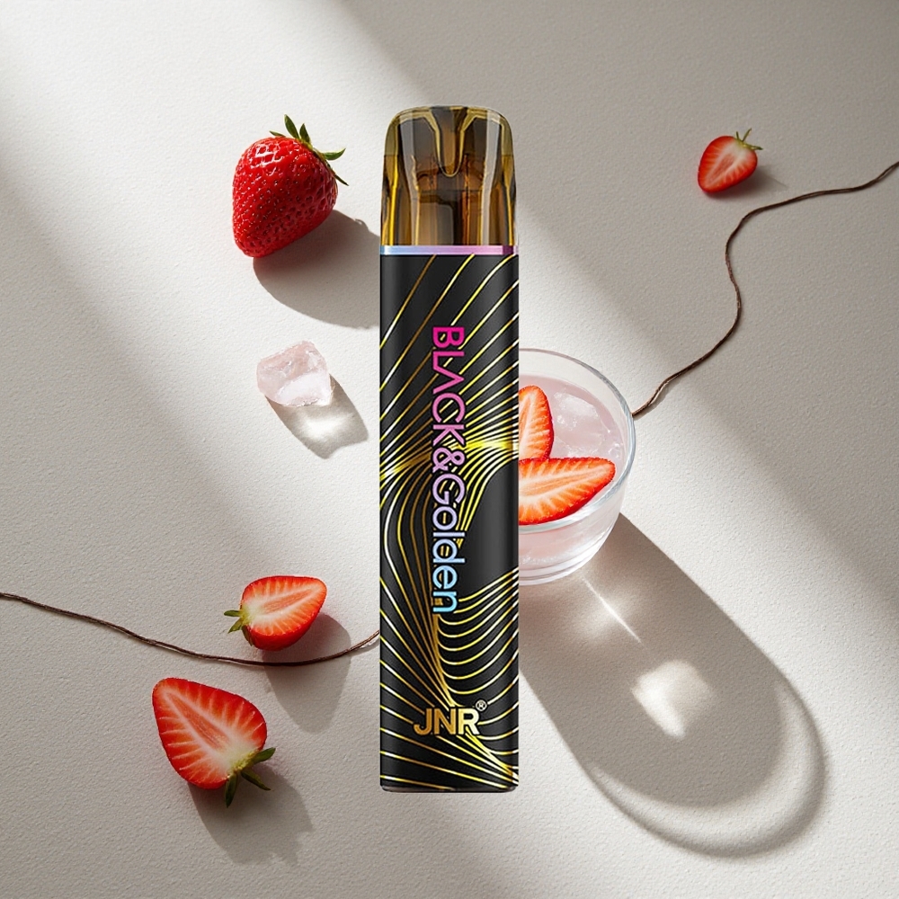 JNR Black&Golden 600+200 Puffs Fresa Helada Vape Desechable 550mAh Argentina wholesale