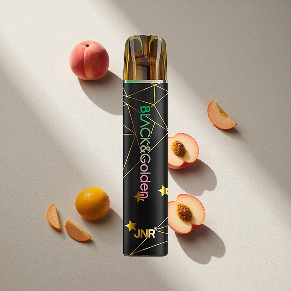 JNR Black&Golden 600+200 Puffs Melocotón Frutal Desechable Sin Carga 2% Nicotina Argentina wholesale