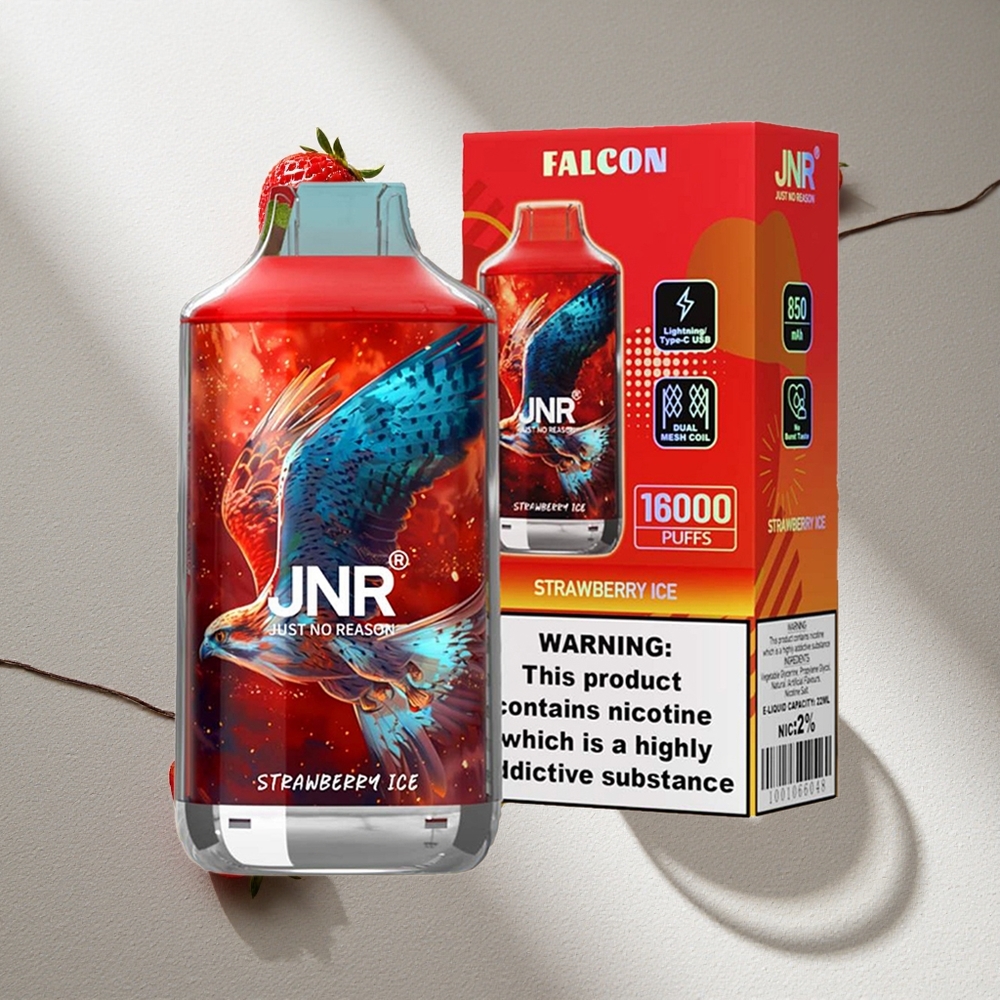 JNR Falcon 16000 Puffs Fresa Hielo con Batería 850 mAh y Doble Malla Argentina wholesale