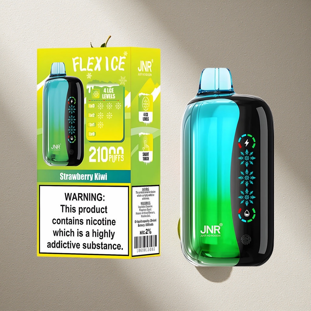 JNR Flex Ice 21000 Puffs Fresa Kiwi Ajuste de Hielo Pantalla Táctil Argentina wholesale