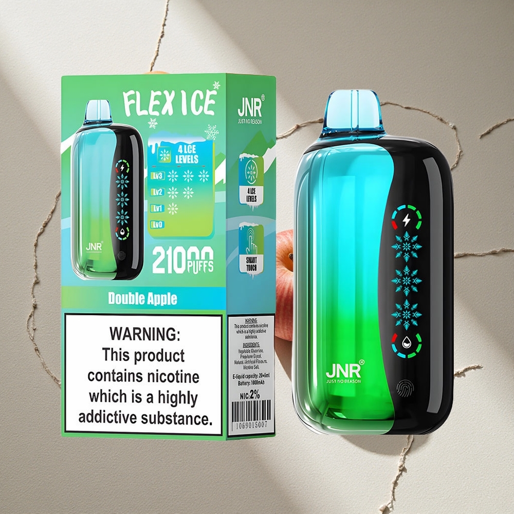 JNR Flex Ice 21000 Puffs Vape Desechable Doble Manzana con Pantalla Táctil y Carga Tipo-C Argentina wholesale