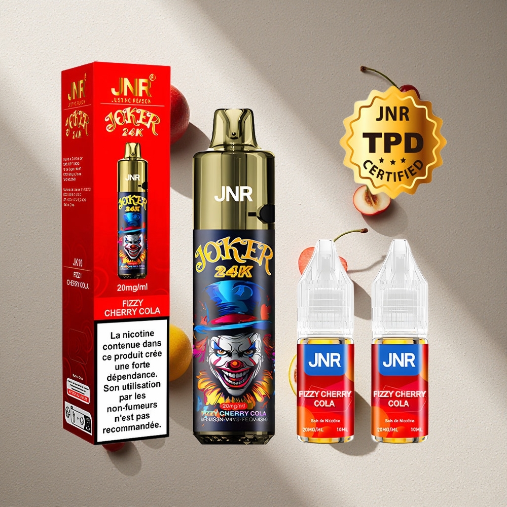 JNR Joker 24K Puffs Cereza Cola Fizzy 2% Nicotina 800mAh Argentina wholesale