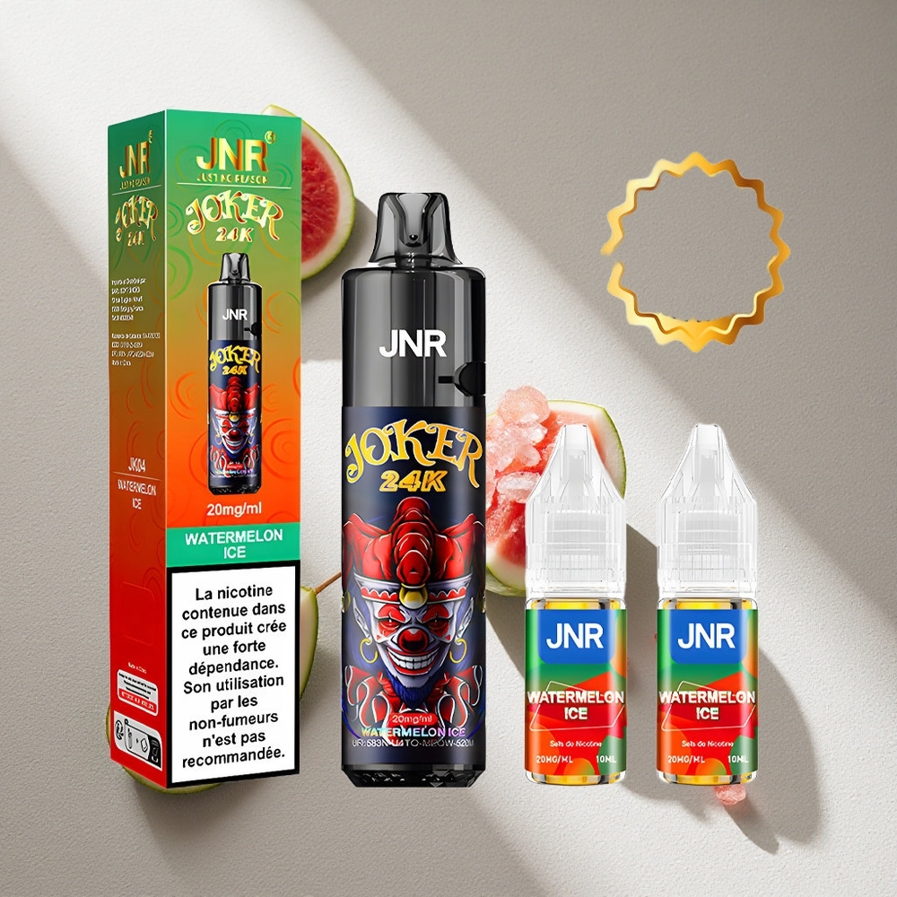 JNR Joker 24K Puffs Desechable Sandía Helada con Recargable Lateral y Niveles de Líquido Visible Argentina wholesale