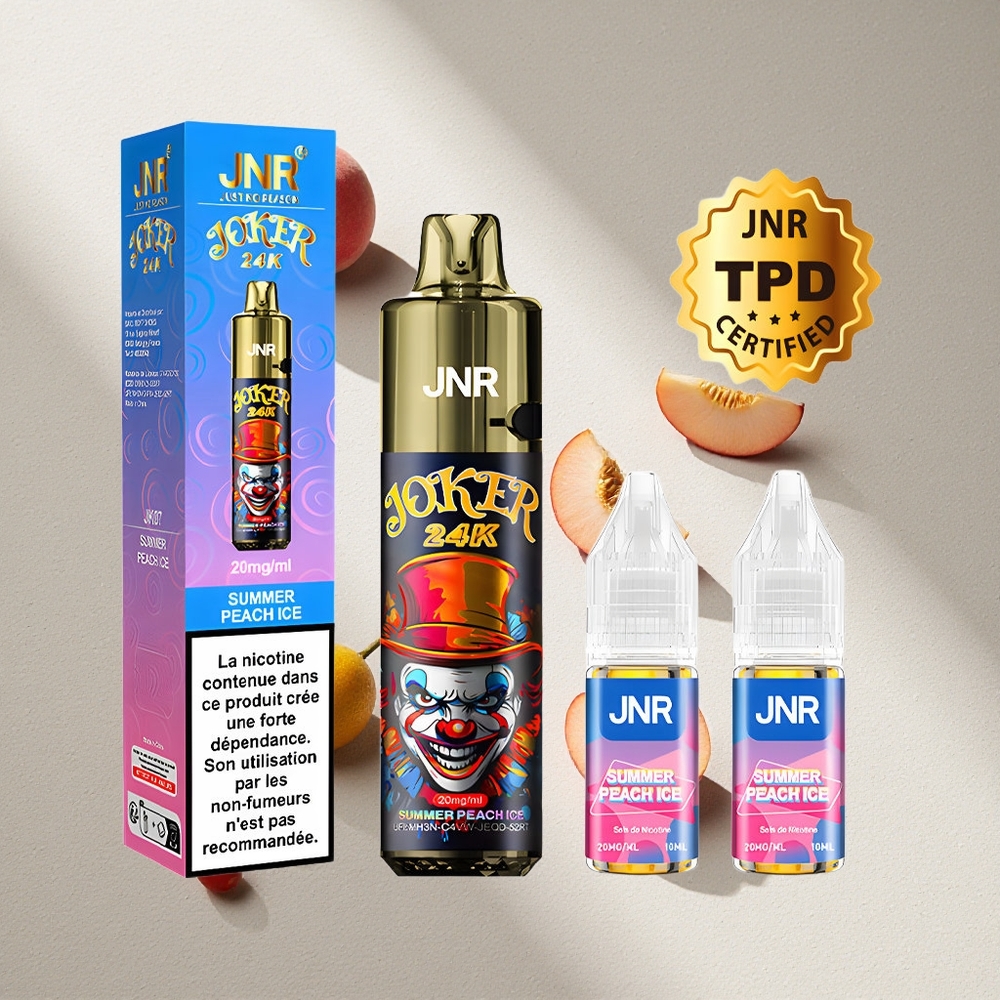 JNR Joker 24K Puffs Durazno Verano Helado Diseño Lateral Recargable Argentina wholesale