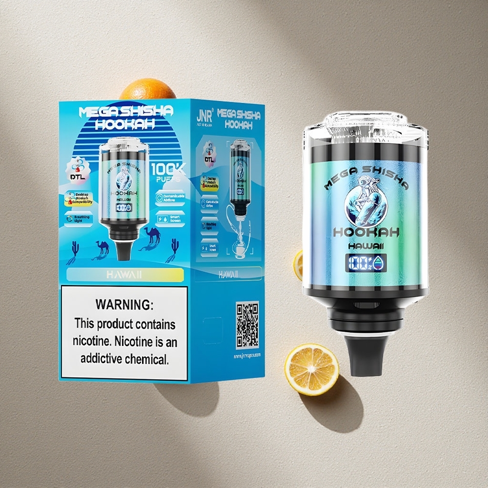 JNR Mega Shisha Hookah 100K 60ml Capacidad de Líquido Pantalla Inteligente Interactiva Argentina wholesale