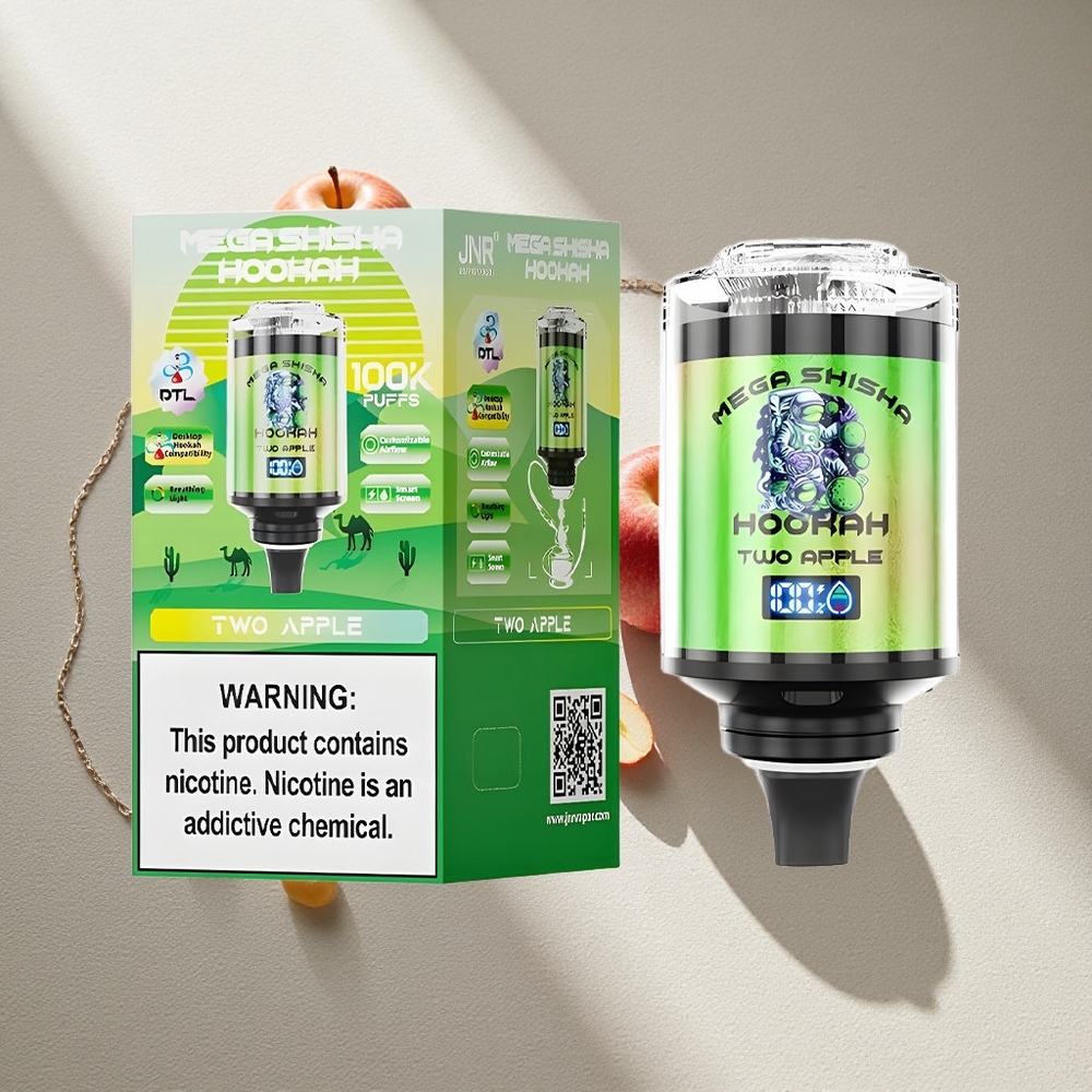 JNR Mega Shisha Hookah 100K Manzana Dos Pantalla Inteligente Interactiva Argentina wholesale