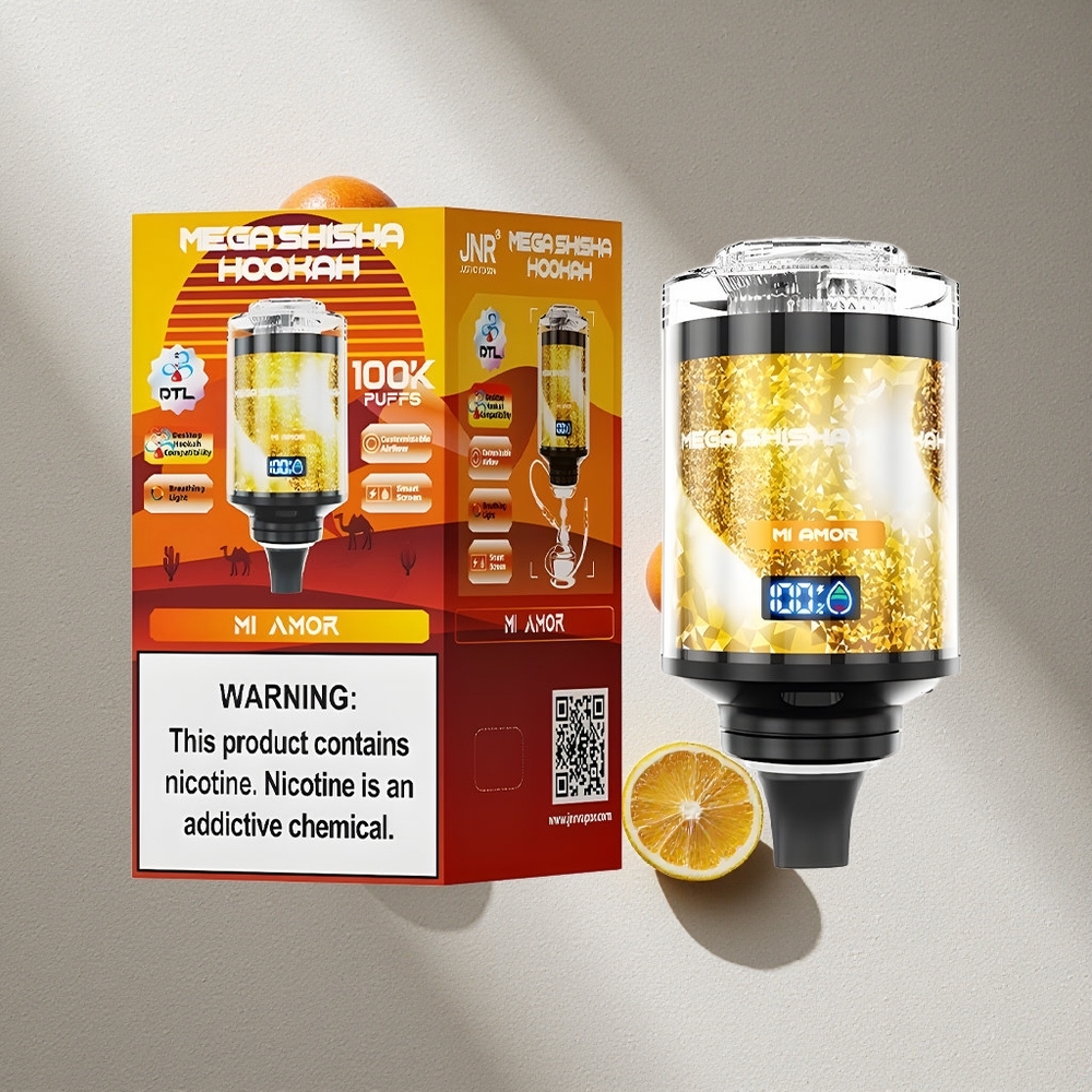 JNR Mega Shisha Hookah 100K Mi Amor 60ml capacidad de líquido Pantalla inteligente interactiva Argentina wholesale