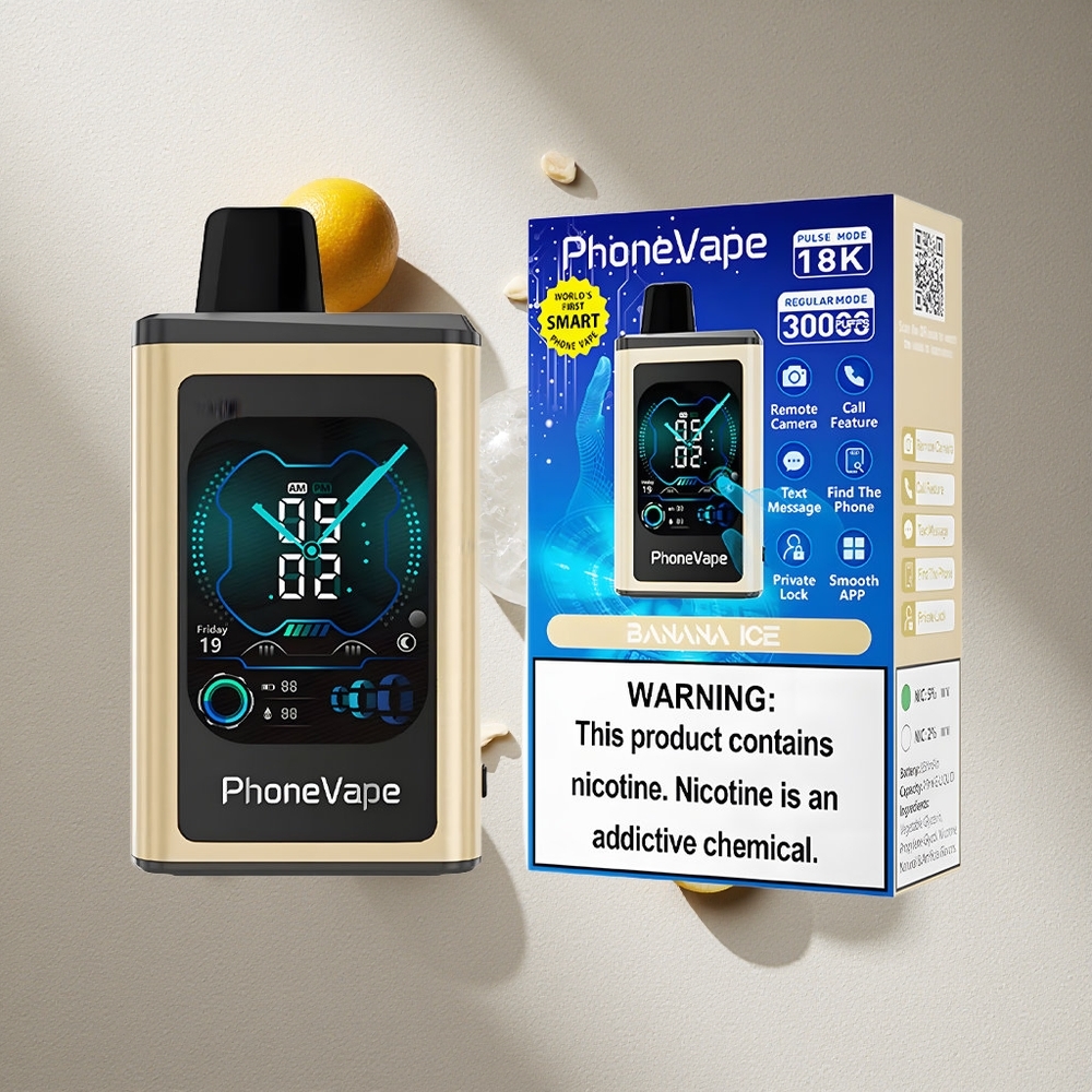JNR PhoneVape 30000 Puffs Vape Desechable Banana Hielo con Batería Recargable 850mAh Type-C y Argentina wholesale