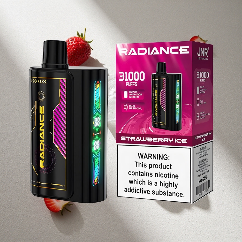 JNR Radiance 31000 Puffs Fresa Hielo Pantalla Inteligente Argentina wholesale