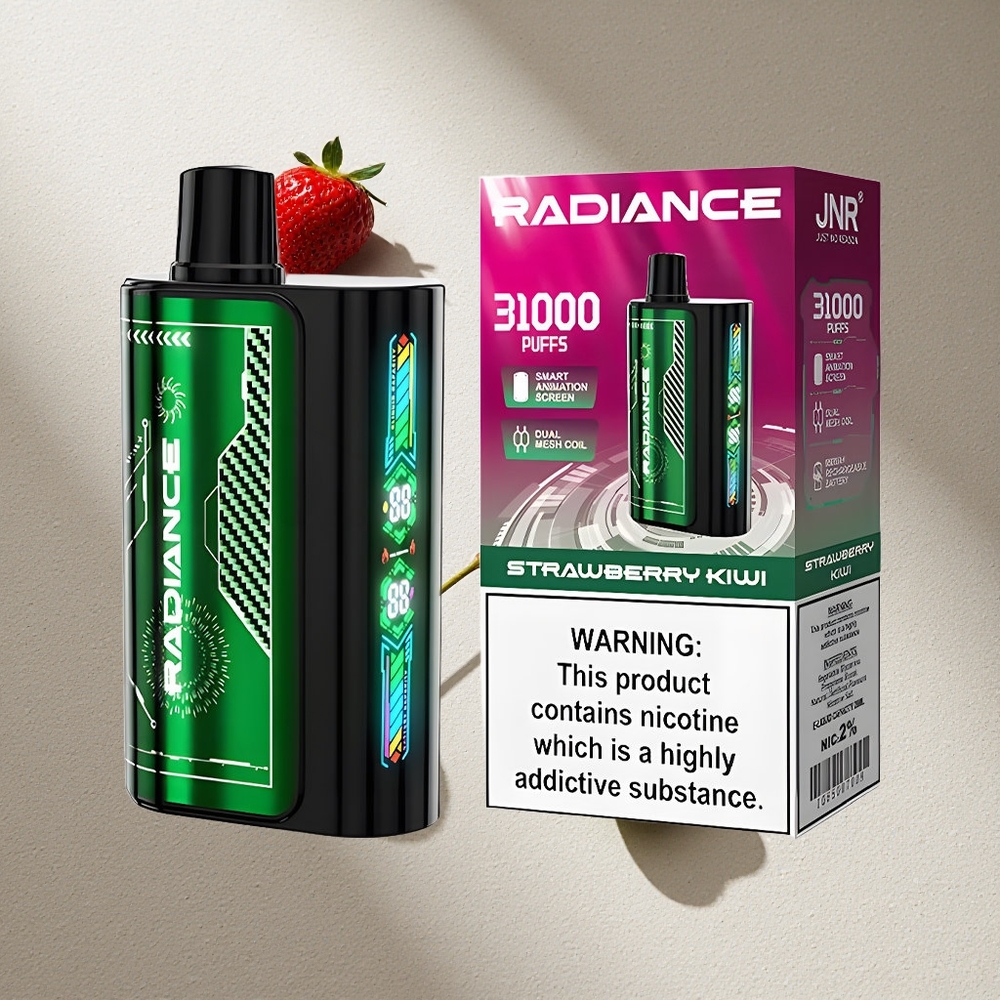 JNR Radiance 31000 Puffs Fresa Kiwi Pantalla Inteligente Argentina wholesale