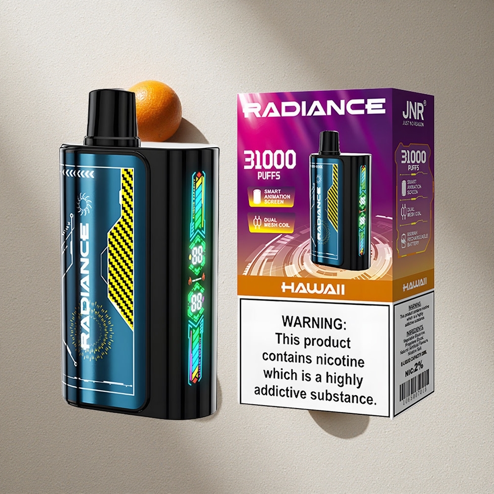 JNR Radiance 31000 Puffs Vape Desechable Hawái Pantalla Animada Inteligente Argentina wholesale