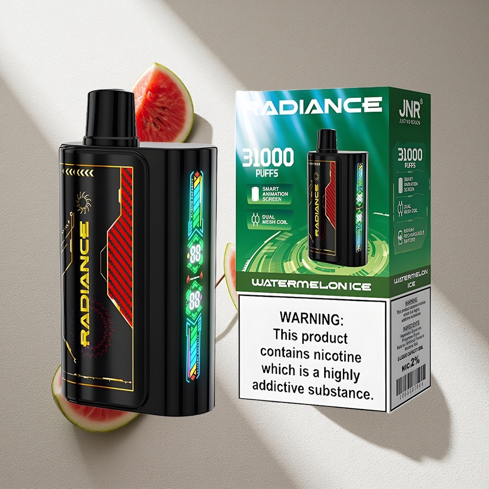 JNR Radiance 31000 Puffs Vape Desechable Sandía Helada Pantalla Inteligente Argentina wholesale