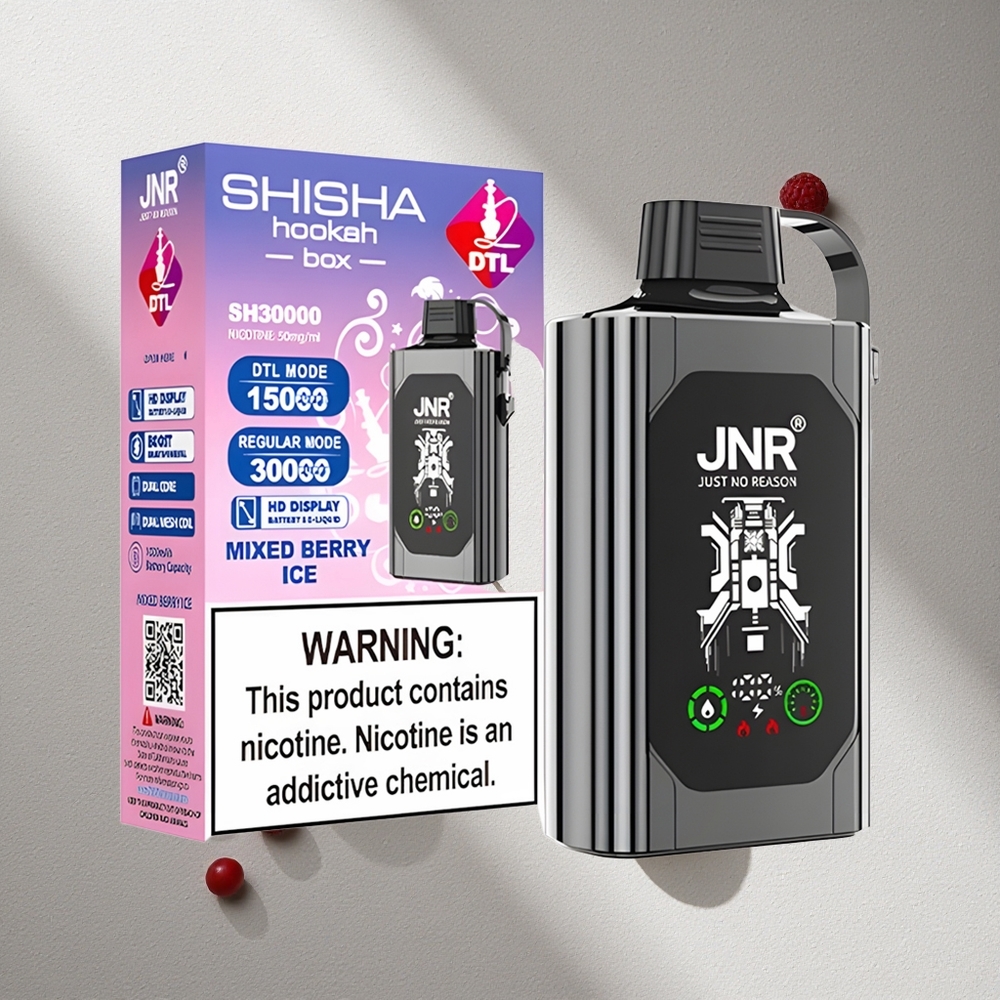 JNR Shisha Hookah Box 20500 Puffs Dispositivo Vape Sabores Mixtos Frutos del Bosque Hielo Pantalla HD Argentina wholesale
