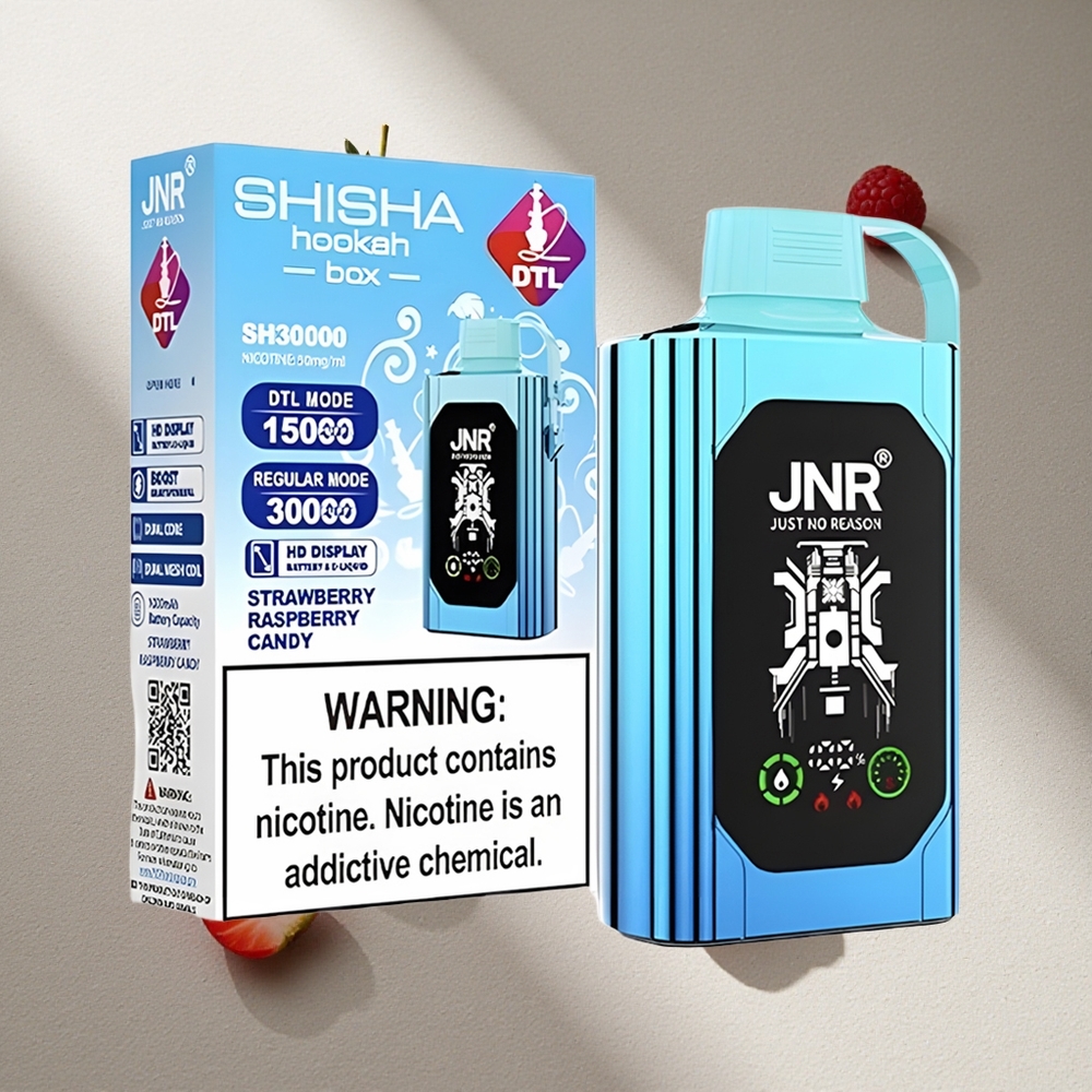 JNR Shisha Hookah Box 20500 Puffs Fresa Frambuesa Caramelo Pantalla HD Carga Rápida Type-C Argentina wholesale