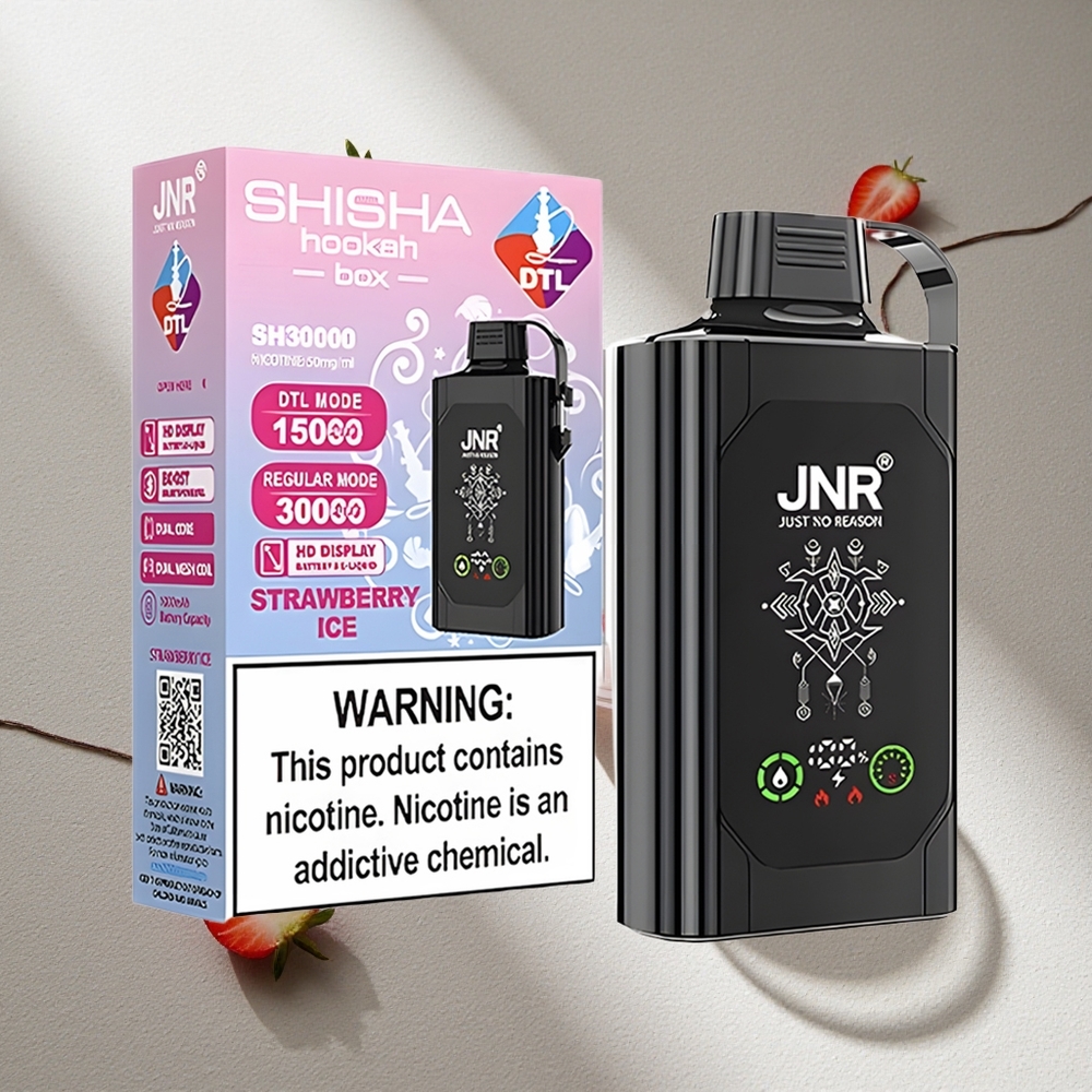 JNR Shisha Hookah Box 20500 Puffs Fresa Hielo Pantalla HD Carga Rápida Type-C Argentina wholesale