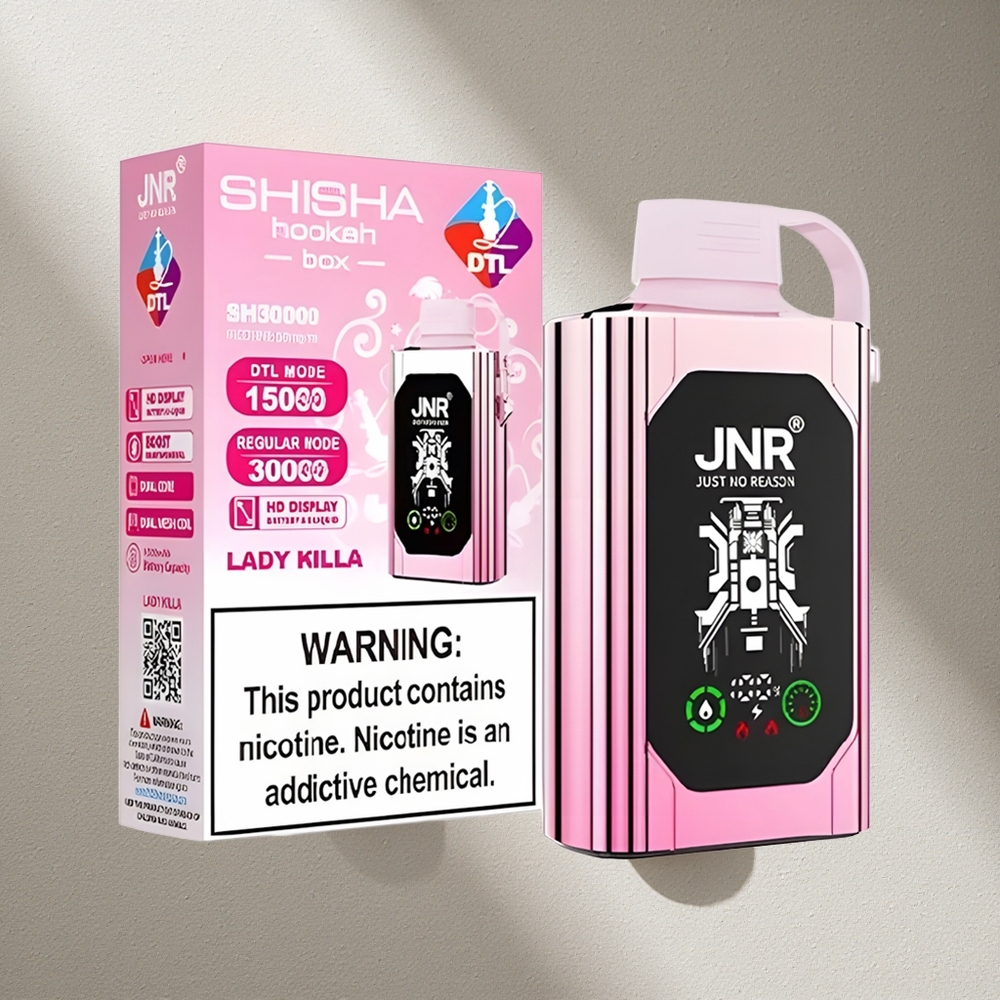 JNR Shisha Hookah Box 20500 Puffs Vape Desechable Lady Killa Dulce Pantalla HD Tipo-C Carga Rápida Argentina wholesale