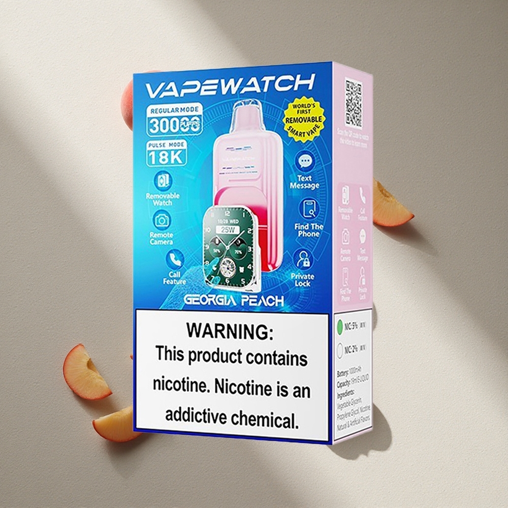 JNR Vape Watch 30000 Puffs Durazno de Georgia 19mL Capacidad de E-líquido Argentina wholesale