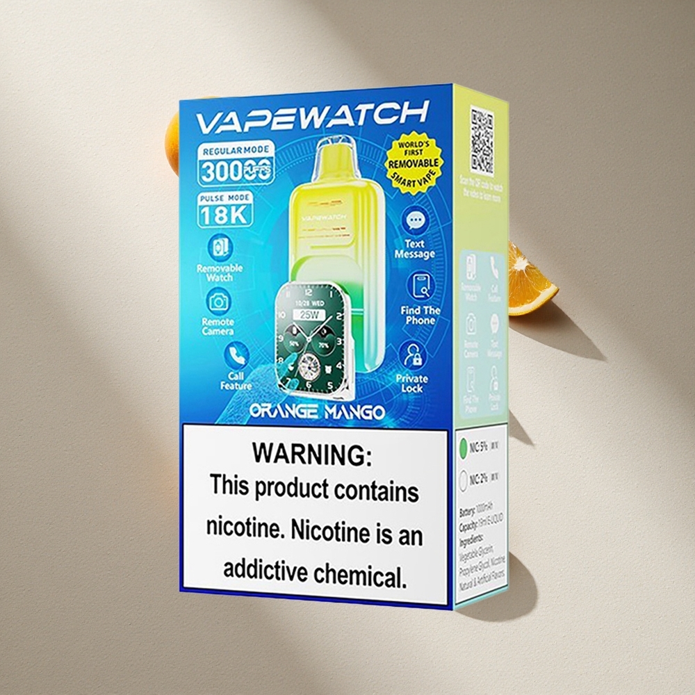JNR Vape Watch 30000 Puffs Naranja Mango 19mL Capacidad de E-líquido Argentina wholesale