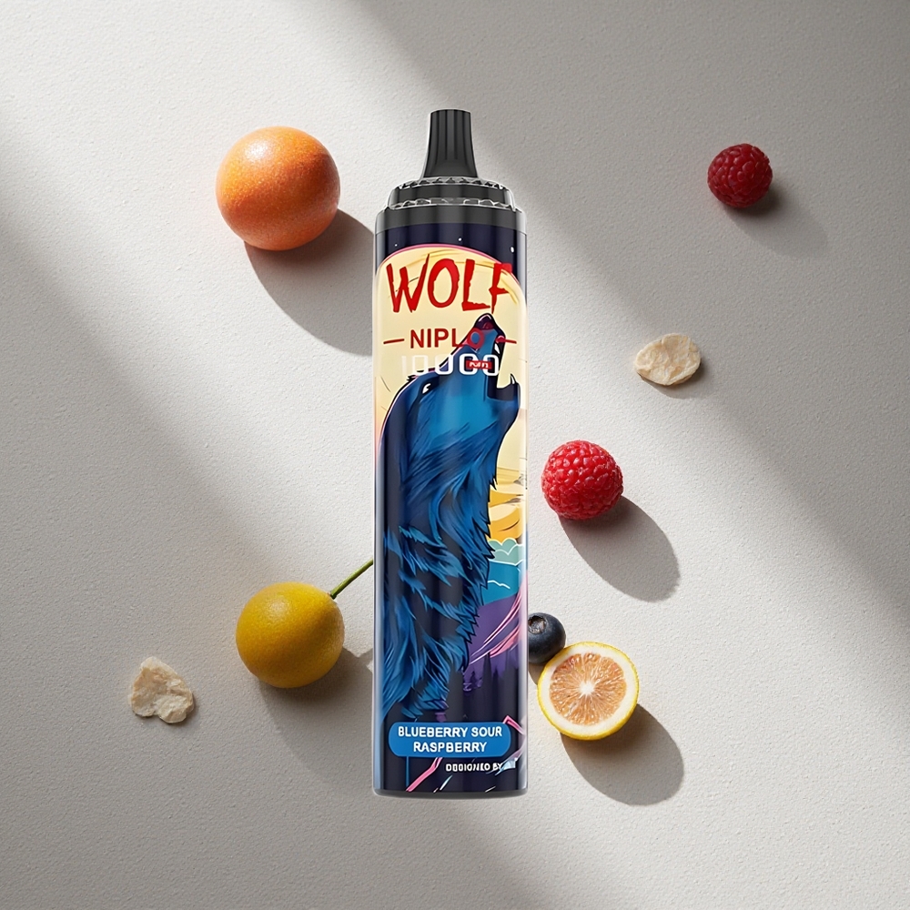 JNR Wolf Niplo 10000 Puffs Arándano Azul Frambuesa Ácida 20ml 0% 2% 5% Nicotina Argentina wholesale