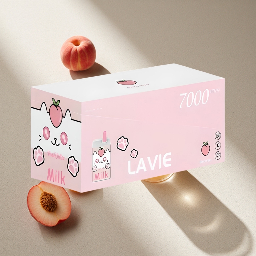 LAVIE Milk 7000 Puffs Jugo de Durazno 16ML Recargable Tipo C Argentina wholesale