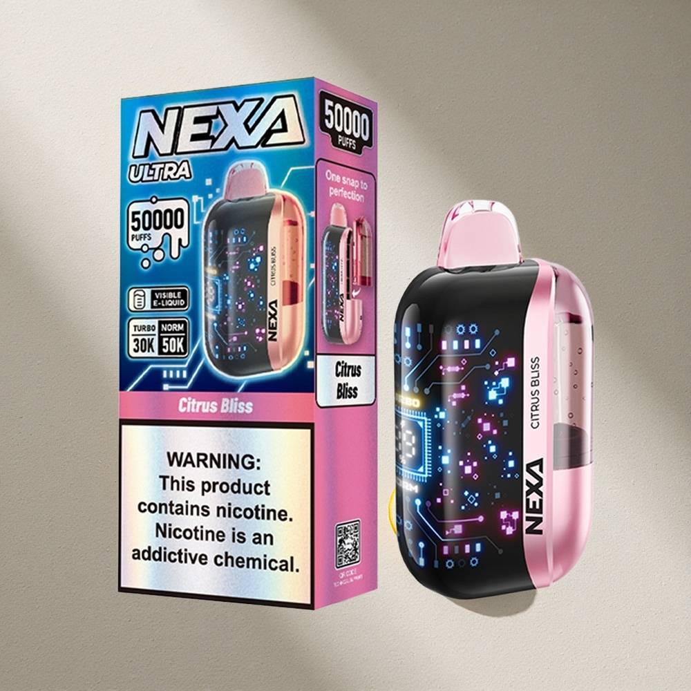 NEXA Ultra 50K Vape Desechable 50000 Puffs Cítrico Delicioso Pantalla Curva 3D Argentina wholesale