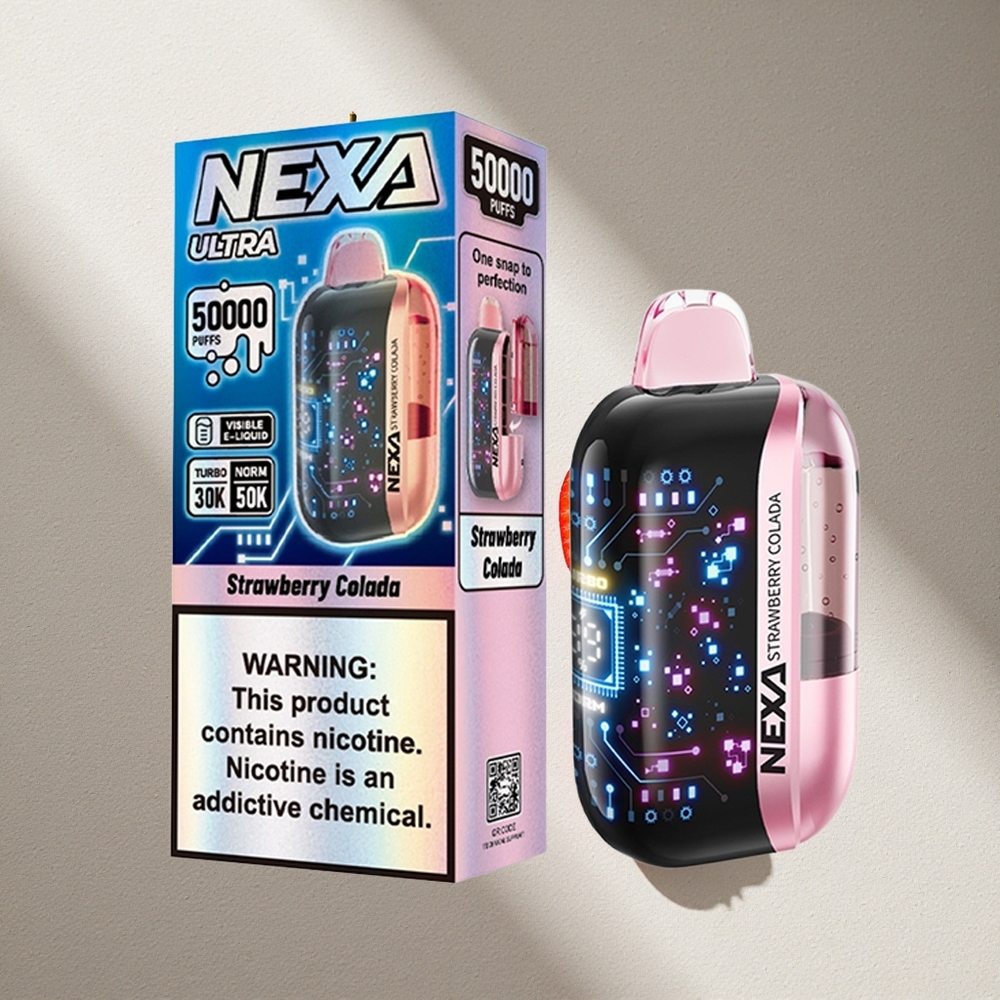 NEXA Ultra 50K Vape Desechable 50000 Puffs Fresa Colada 20ml Capacidad Precargada Argentina wholesale