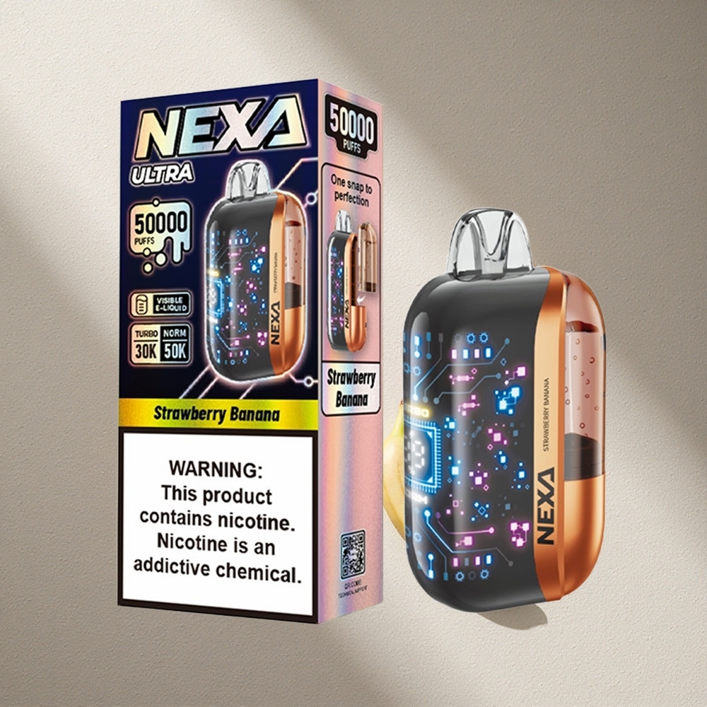 NEXA Ultra 50K Vape Desechable 50000 Puffs Fresa Plátano Pantalla Curva 3D Argentina wholesale