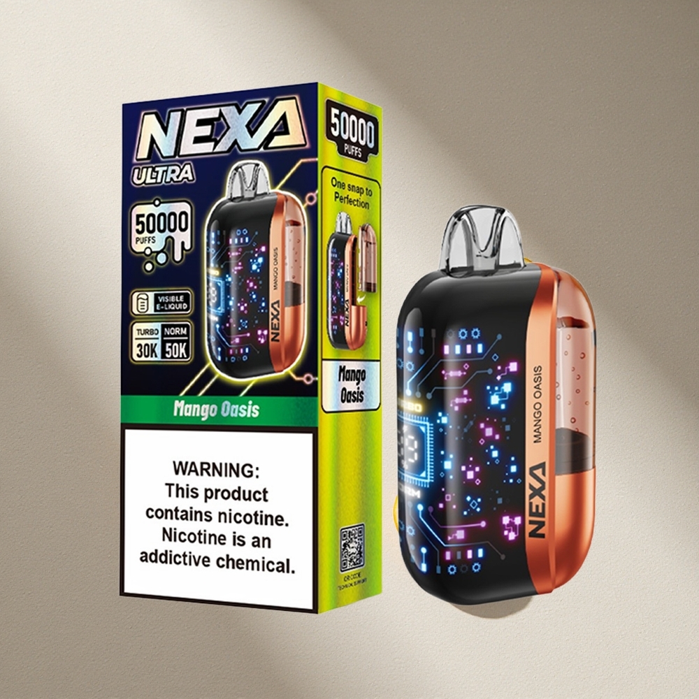 NEXA Ultra 50K Vape Desechable 50000 Puffs Mango Oasis 20ml Pantalla Curva 3D Argentina wholesale