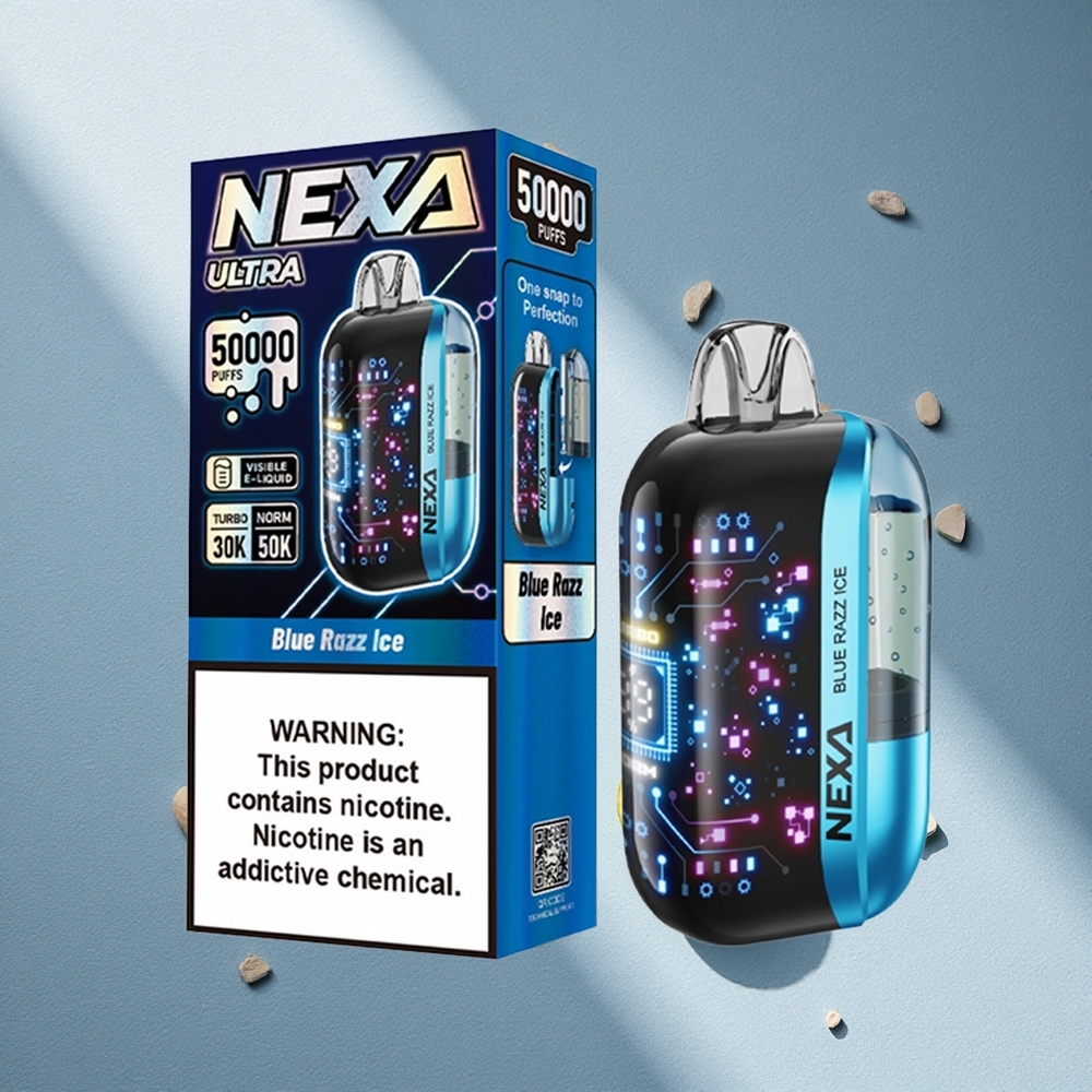NEXA Ultra 50K Vape Desechable Blue Razz Ice 20ml Capacidad Precargada 800mah Batería Argentina wholesale