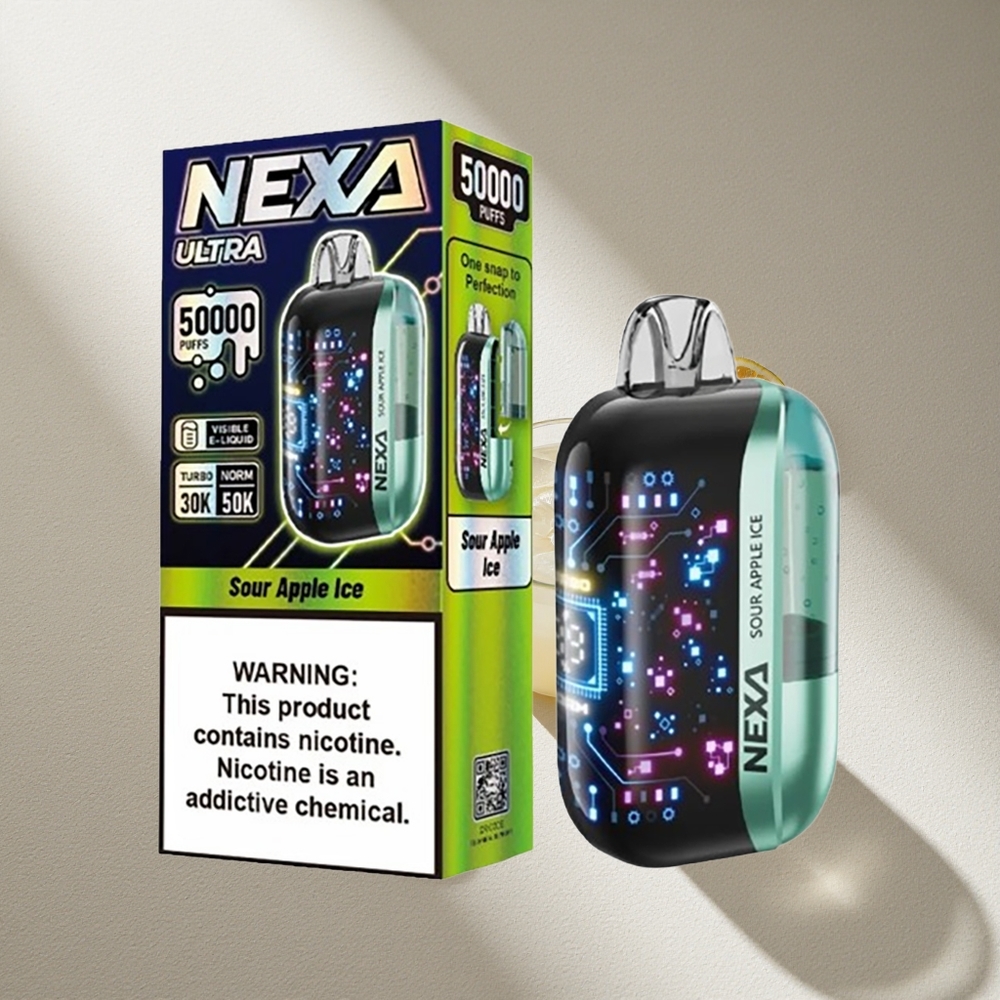 NEXA Ultra 50K Vape Desechable Manzana Ácida Hielo 20ml Capacidad Prellenada Argentina wholesale