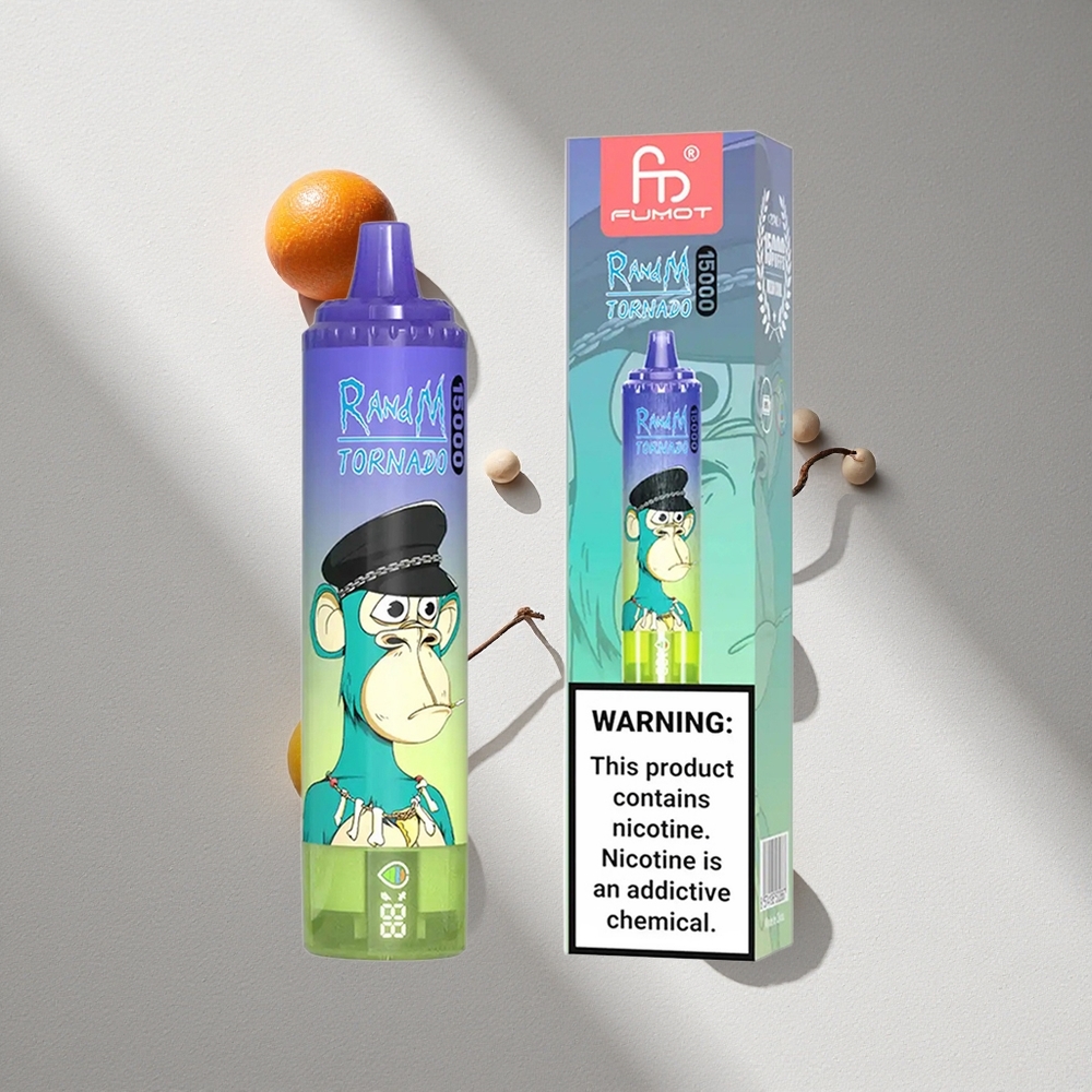 RandM Fumot Tornado 15000 Puffs Chicle de Arándano Azul 25ml Pantalla LCD Argentina wholesale