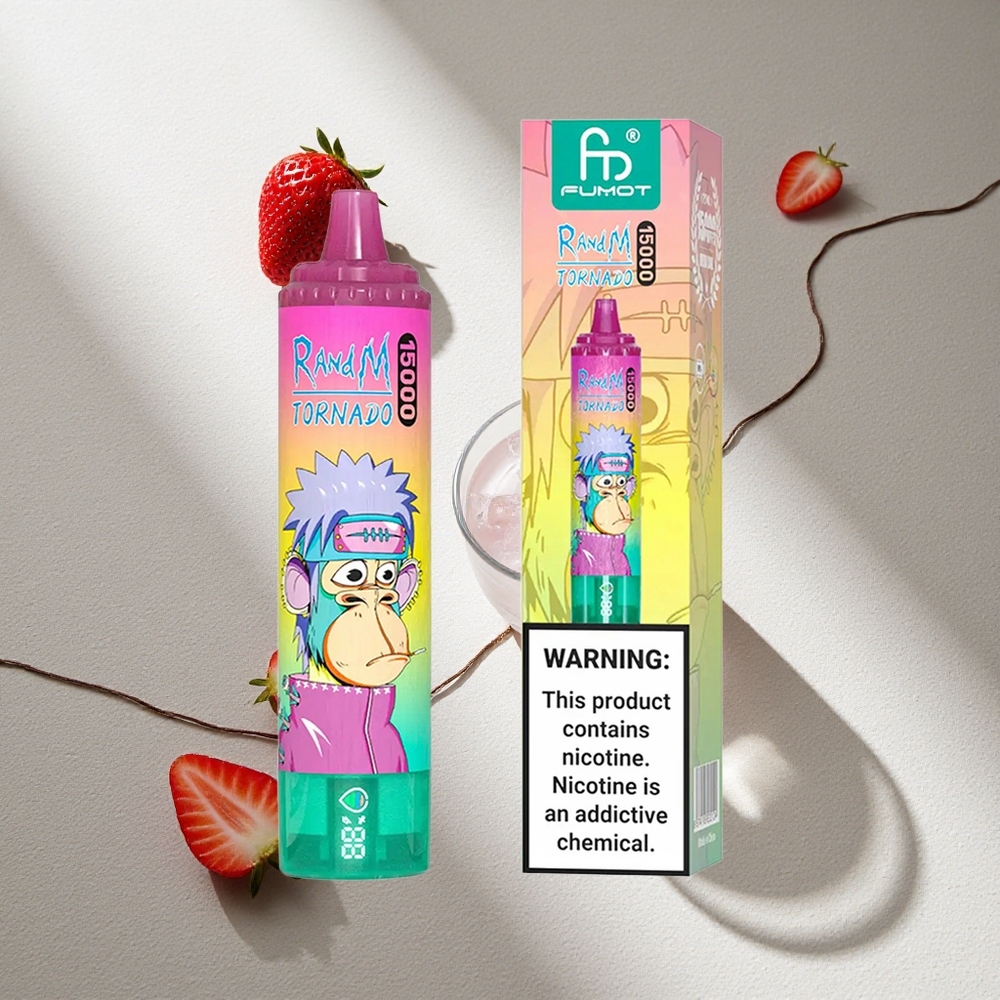 RandM Fumot Tornado 15000 Puffs Fresa Hielo 25ml Pantalla LCD Argentina wholesale