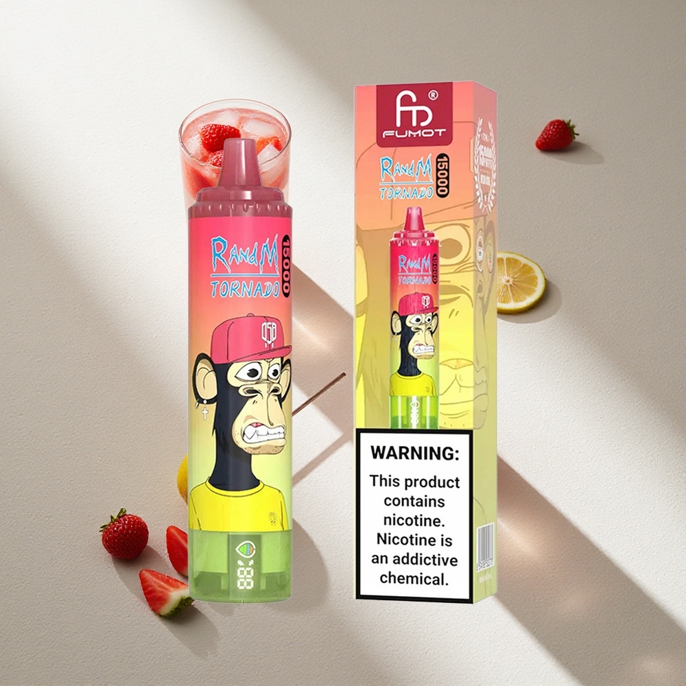 RandM Fumot Tornado 15000 Puffs Fresa Sandía Limonada 25ml Pantalla LCD Argentina wholesale