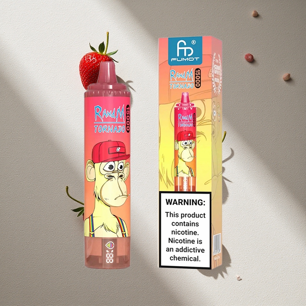 RandM Fumot Tornado 15000 Puffs Fresa Toro Rojo 25ml LCD Argentina wholesale