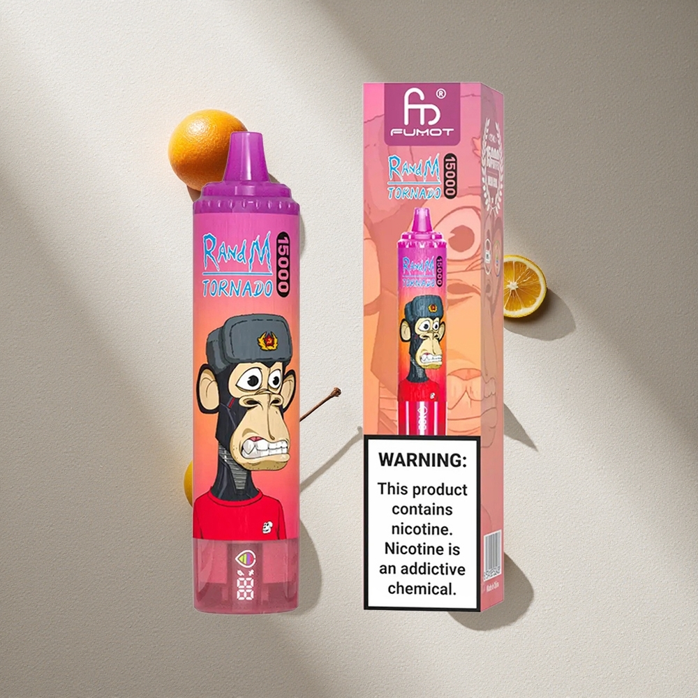 RandM Fumot Tornado 15000 Puffs Vape Desechable Fruta del Dragón Pantalla LCD Argentina wholesale