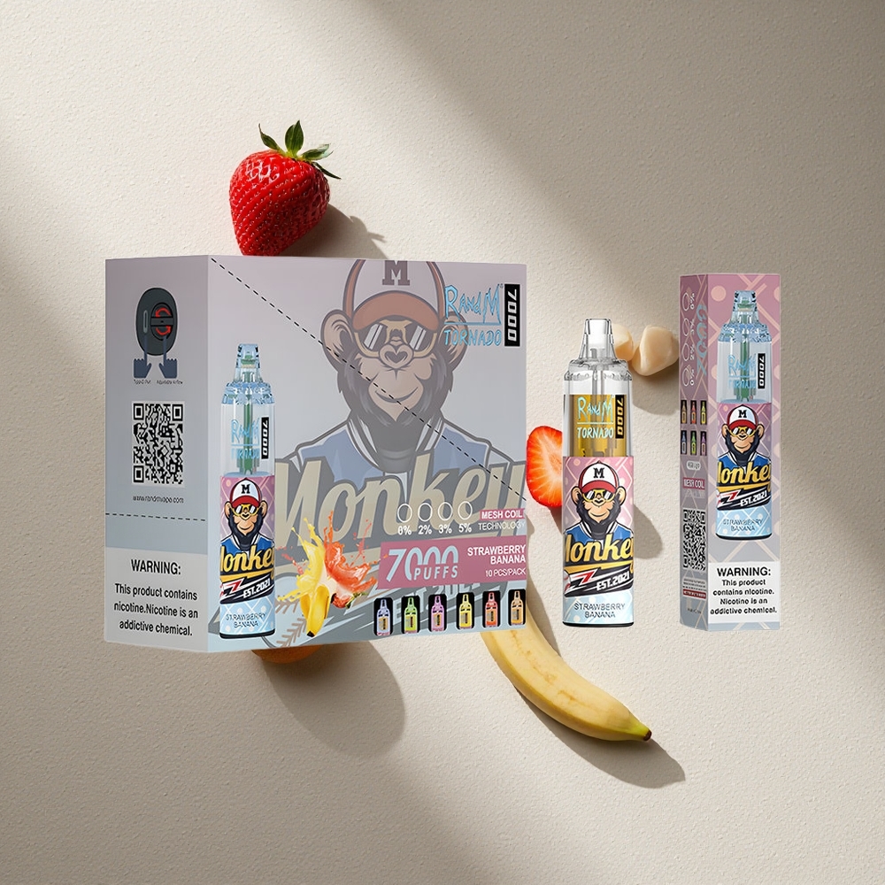 RandM Fumot Tornado 7000 Puffs Fresa Plátano 14ML E-líquido Argentina wholesale
