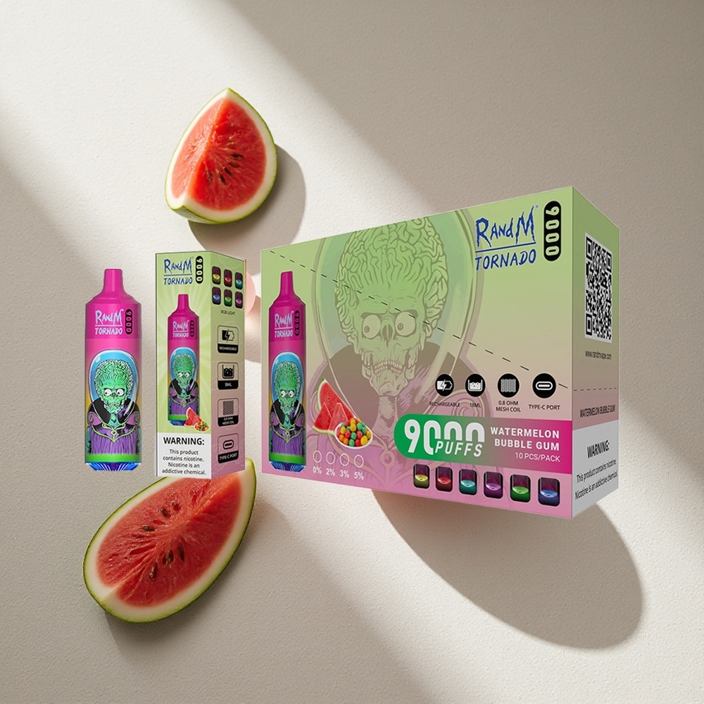 RandM Fumot Tornado 9000 Puffs Chicle Sandía Burbuja Pantalla RGB Argentina wholesale