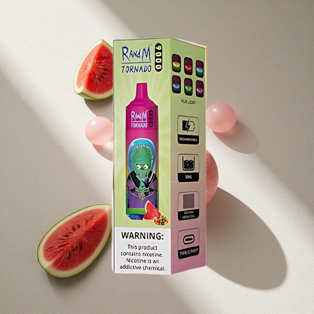 RandM Fumot Tornado 9000 Puffs Chicle Sandía Burbuja Pantalla RGB Argentina wholesale