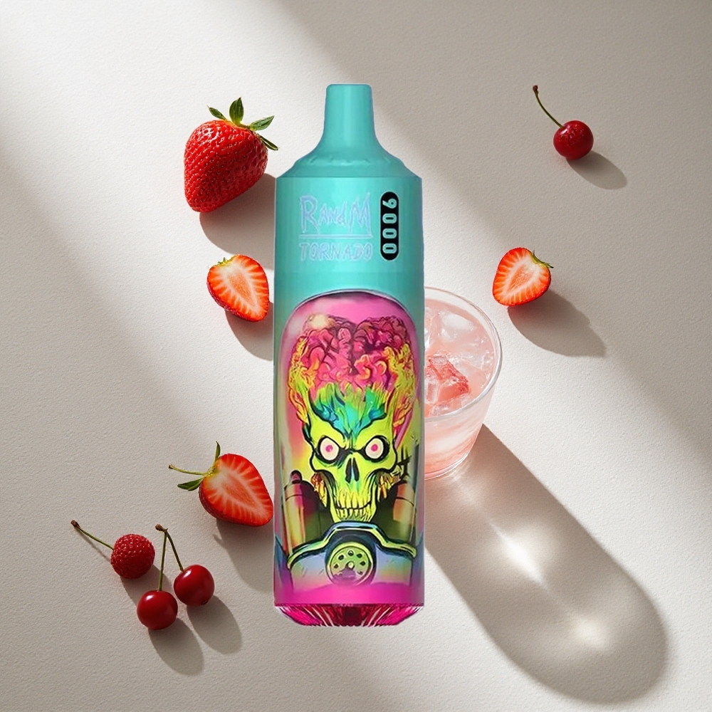 RandM Fumot Tornado 9000 Puffs Fresa Frambuesa Cereza Hielo 18 mL Pantalla RGB Argentina wholesale