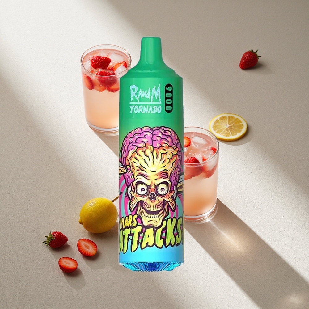 RandM Fumot Tornado 9000 Puffs Fresa Limonada 18 mL Pantalla RGB Argentina wholesale