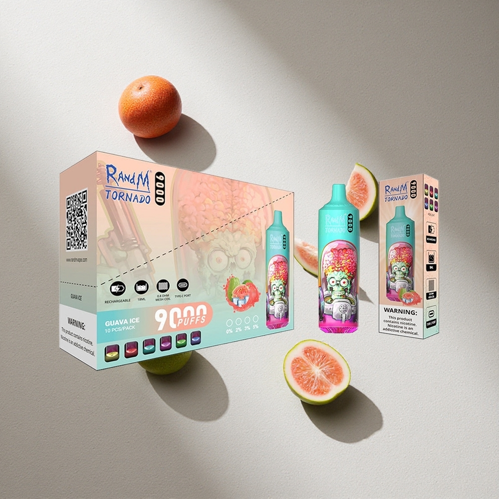 RandM Fumot Tornado 9000 Puffs Guava Hielo 18 mL Pantalla RGB Argentina wholesale