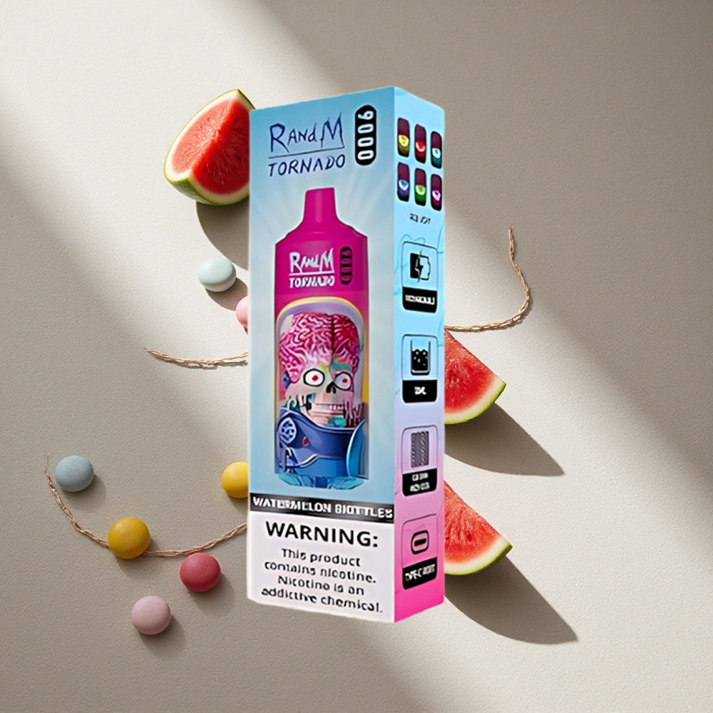 RandM Fumot Tornado 9000 Puffs Sabor Sandía Skittles con Pantalla RGB y 54 Sabores Argentina wholesale