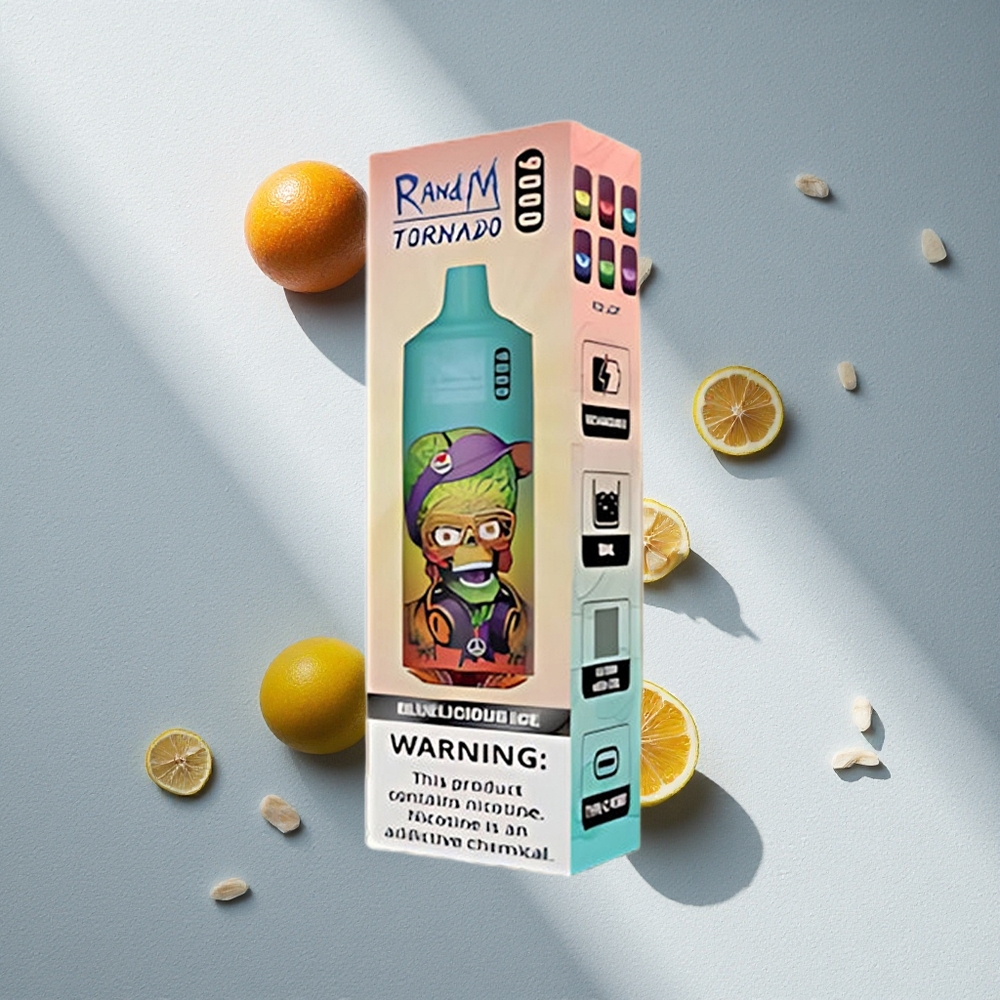 RandM Fumot Tornado 9000 Puffs Vape Desechable Hielo Azul Delicioso 54 Sabores Argentina wholesale